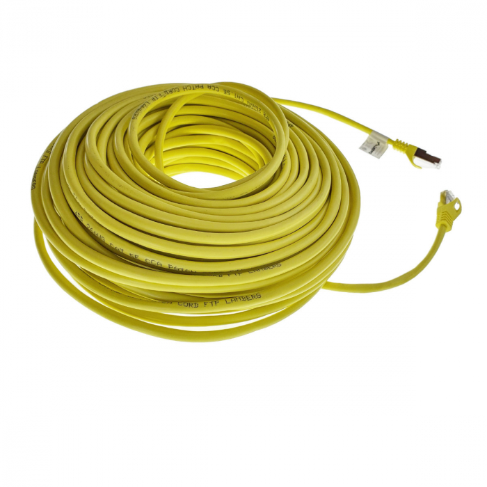 Cablu ecranat FTP, Lanberg 42791, cat.5e, mufat 2xRJ45, lungime 30m, AWG 26, 100 MHz, de legatura retea, ethernet, galben [5]