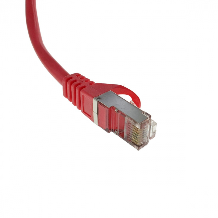 Cablu ecranat FTP, Lanberg 42794 cat.5e, mufat 2xRJ45, lungime 30m, AWG 26, 100 MHz, de legatura retea, ethernet, rosu [3]