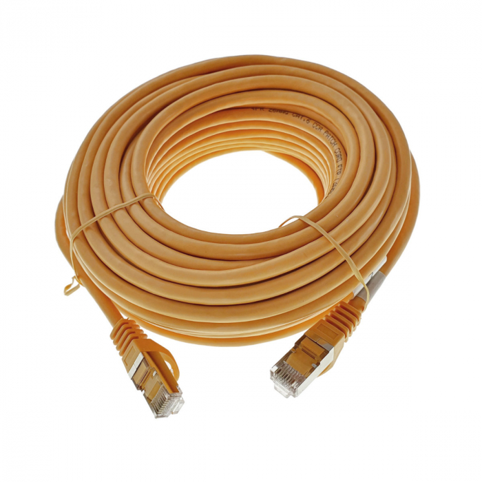Cablu ecranat FTP, Lanberg 42799, cat 6, mufat 2xRJ45, lungime 30 m, AWG 26, 250 MHz, de legatura retea, ethernet, portocaliu [3]