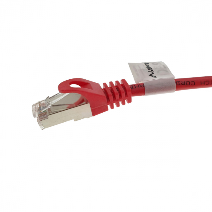 Cablu ecranat FTP, Lanberg 42802, cat 6, mufat 2xRJ45, lungime 30m, AWG 26, 250 MHz, de legatura retea, ethernet, rosu [3]