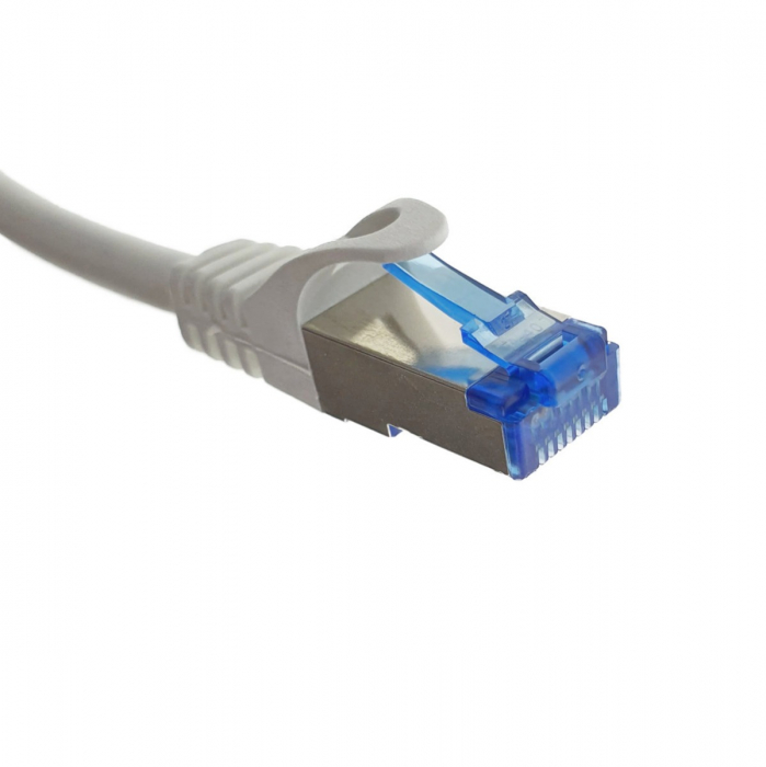 Cablu ecranat S / FTP, Lanberg 42720, cat 6A, mufat 2xRJ45, lungime 10 m, AWG 26, 500 MHz, LSZH, de legatura retea, ethernet, alb [5]