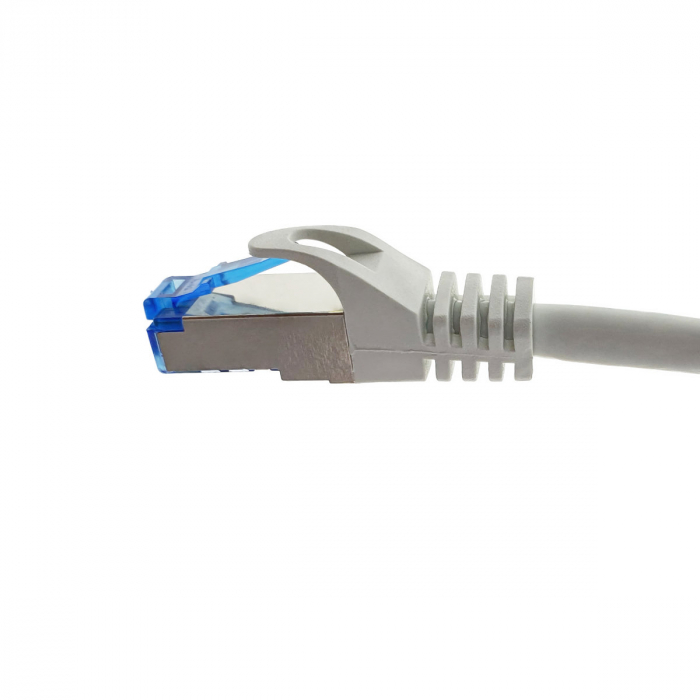 Cablu ecranat S / FTP, Lanberg 42728, cat 6A, mufat 2xRJ45, lungime 15 m, AWG 26, 500 MHz, LSZH, de legatura retea, ethernet, alb [5]