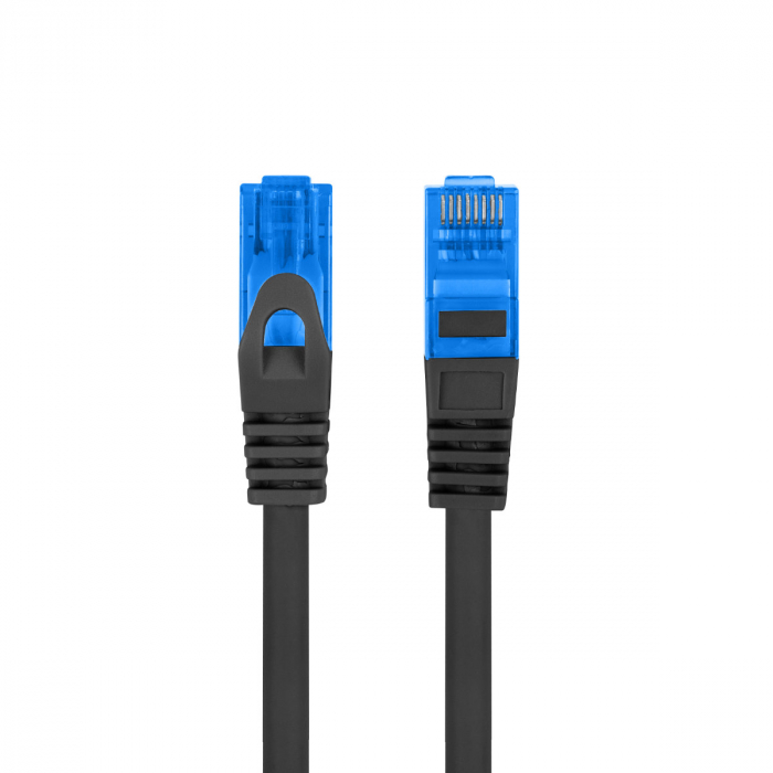 Cablu ecranat S / FTP, Lanberg 42731, cat.6A, lungime 20 m, AWG 26, 500 MHz, LSZH, de legatura retea, ethernet, mufat 2xRJ45, negru [2]