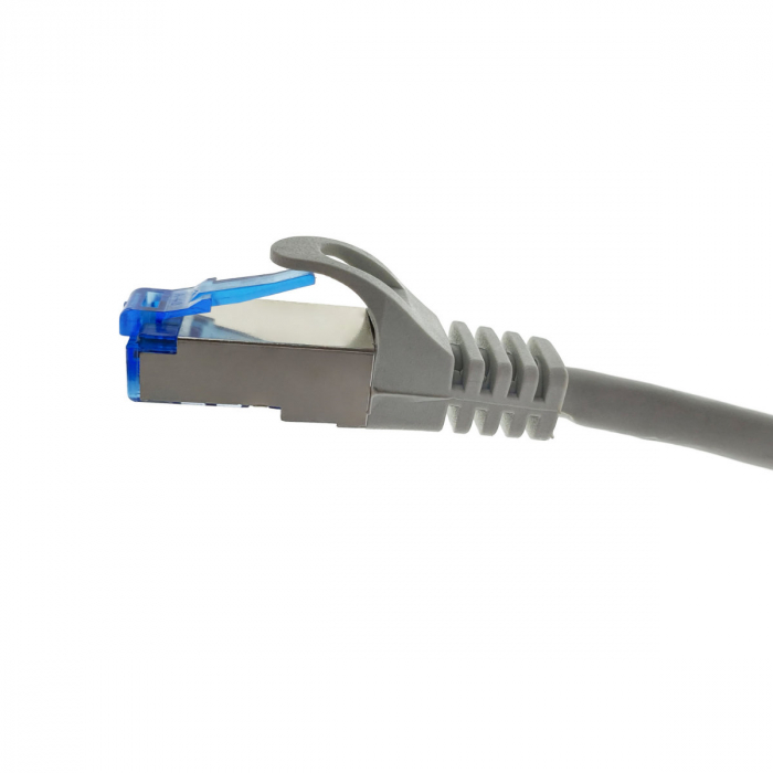 Cablu ecranat S / FTP, Lanberg 42734, cat 6A, mufat 2xRJ45, lungime 20 m, AWG 26, 500 MHz, LSZH, de legatura retea, ethernet, gri [3]