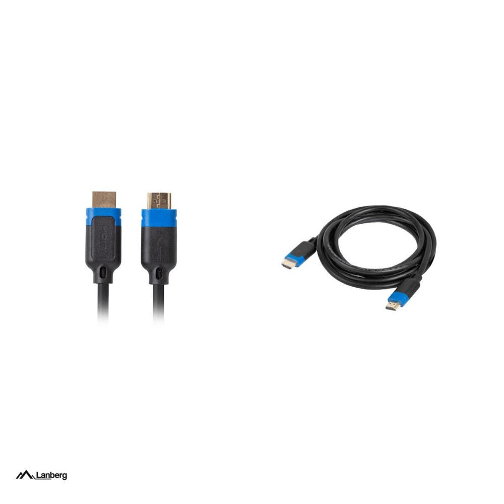 Cablu HDMI 2.1 Lanberg Ultra High Speed cu Ethernet, 1,8 m, 8K la 60 Hz cu DSC, 48 Gb/s, eARC, conectori auriti, dubla ecranare, negru, CA-HDMI-30CC-0018-BK [4]