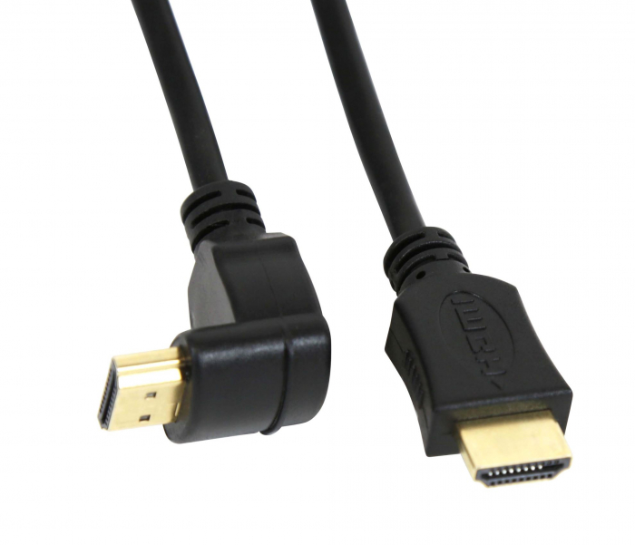 Cablu HDMI v.1.4 Auriu Angular 3m [2]