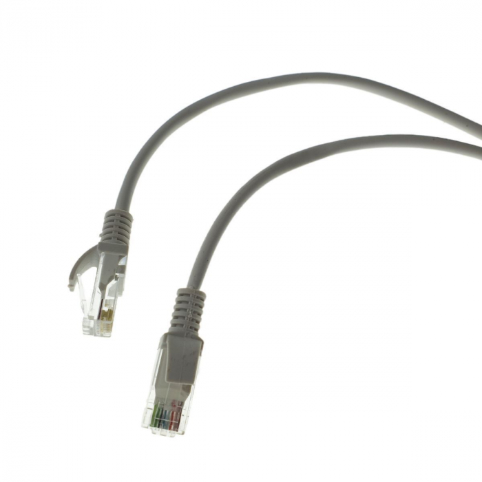 Cablu inversor UTP Cat.5e crossover,10m,2xRJ45(A+B),conexiune directa PC-PC,gri [5]