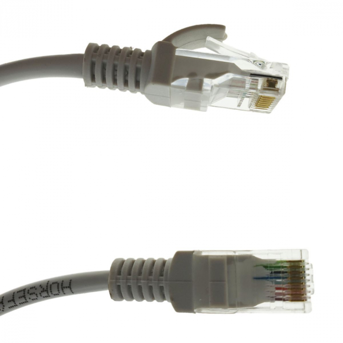 Cablu inversor UTP Cat.5e crossover,10m,2xRJ45(A+B),conexiune directa PC-PC,gri [4]
