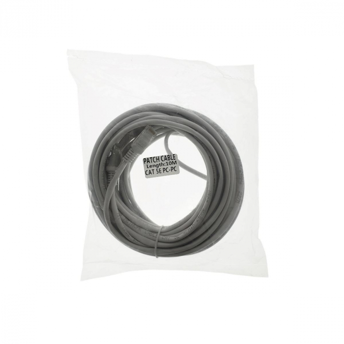 Cablu inversor UTP Cat.5e crossover,10m,2xRJ45(A+B),conexiune directa PC-PC,gri [3]