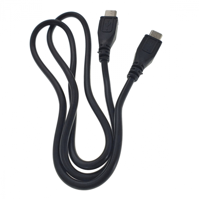 Cablu microUSB 2.0 tata la microUSB 2.0 tata, Akyga 13316, lungime 60cm, negru [3]