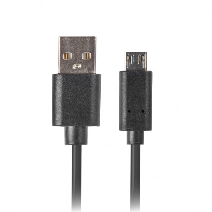 Cablu microUSB 2.0 tata la USB 2.0 tata, Lanberg 41635, QC 3.0, cupru, lungime 100cm, negru [7]