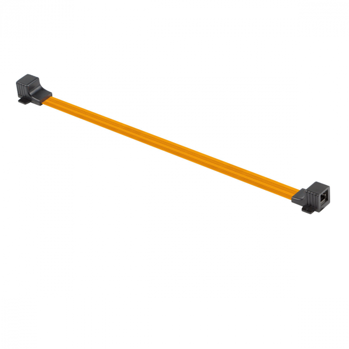 Cablu panglica Ethernet cat 5e, plat si ultrasubtire 0.2 mm, Lanberg 42713, de extensie pe sub ferestre, 2 x RJ45 mama, 44 cm, flexibil [2]