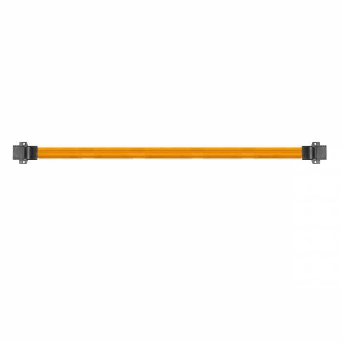 Cablu panglica Ethernet cat 5e, plat si ultrasubtire 0.2 mm, Lanberg 42713, de extensie pe sub ferestre, 2 x RJ45 mama, 44 cm, flexibil [3]