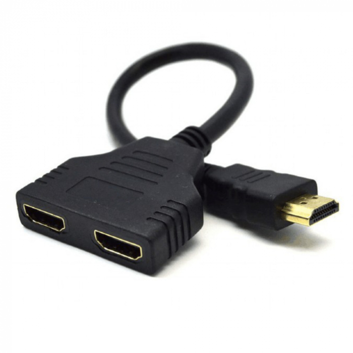 Adaptor, Gembird, HDMI A tata / 2x HDMI A mama, negru [2]