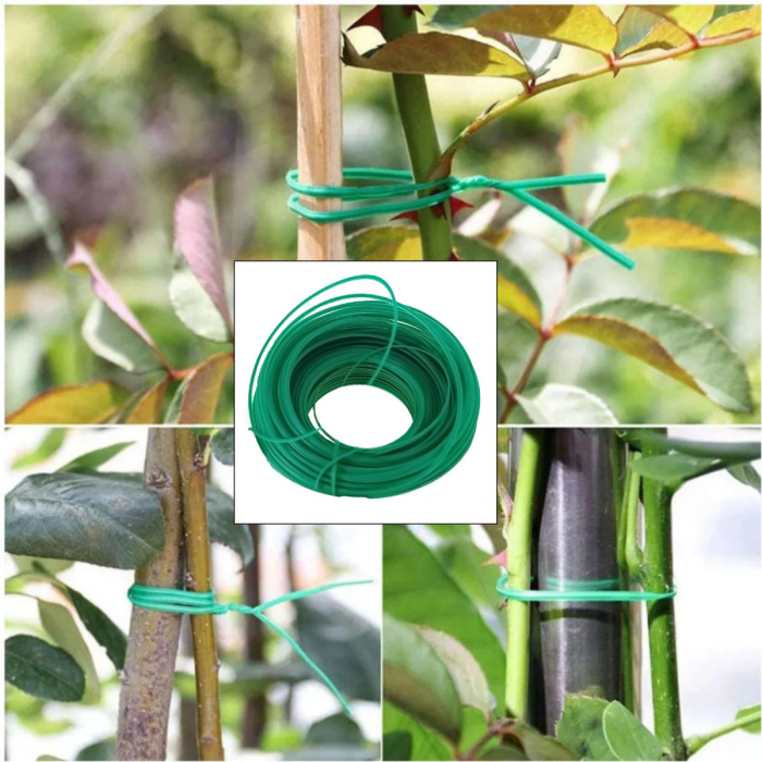 Cablu pentru legat plante cu sistem de taiere, 2 mm x 50 m, verde [5]