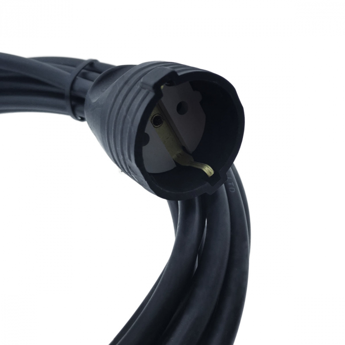 Cablu prelungitor, lungime 15m, pentru alimentare electrica, cu stecher si cupla cauciucate, material bachelita, negru [5]