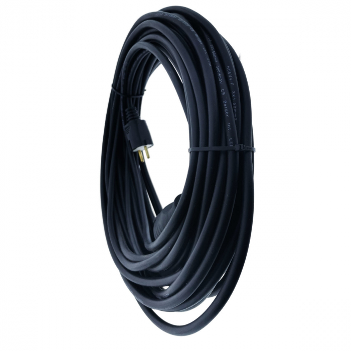 Cablu prelungitor, lungime 30m, pentru alimentare electrica, cu stecher si cupla cauciucate, material bachelita, negru [3]