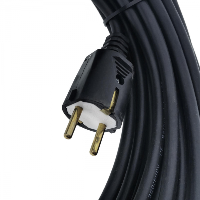 Cablu prelungitor, lungime 30m, pentru alimentare electrica, cu stecher si cupla cauciucate, material bachelita, negru [4]