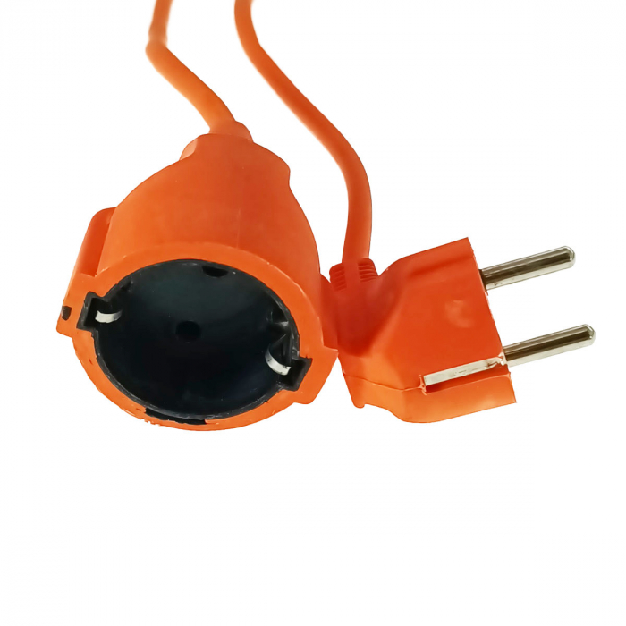 Cablu prelungitor, lungime 3m, IP44, cu stecher si cupla cu impamantare, 16A/250V, portocaliu [2]