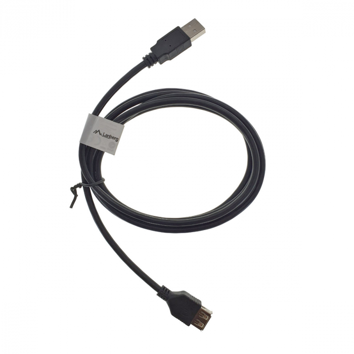Cablu Lanberg, USB 2.0, AM/AF, 1.8, Negru [3]