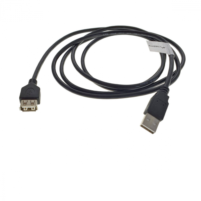 Cablu Lanberg, USB 2.0, AM/AF, 1.8, Negru [2]