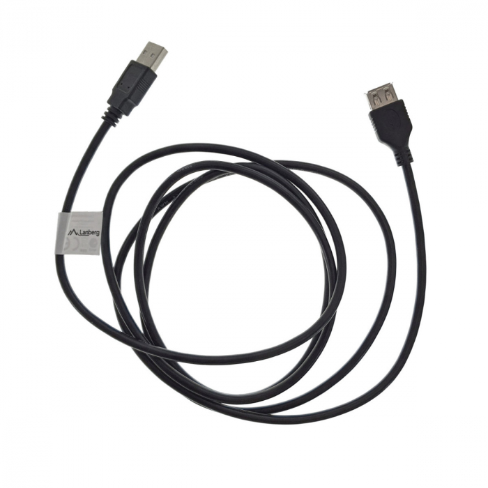 Cablu Lanberg, USB 2.0, AM/AF, 1.8, Negru [4]