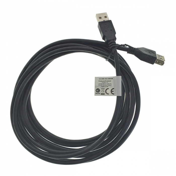 Cablu de date Lanberg, USB 2.0, 3m, Negru [2]