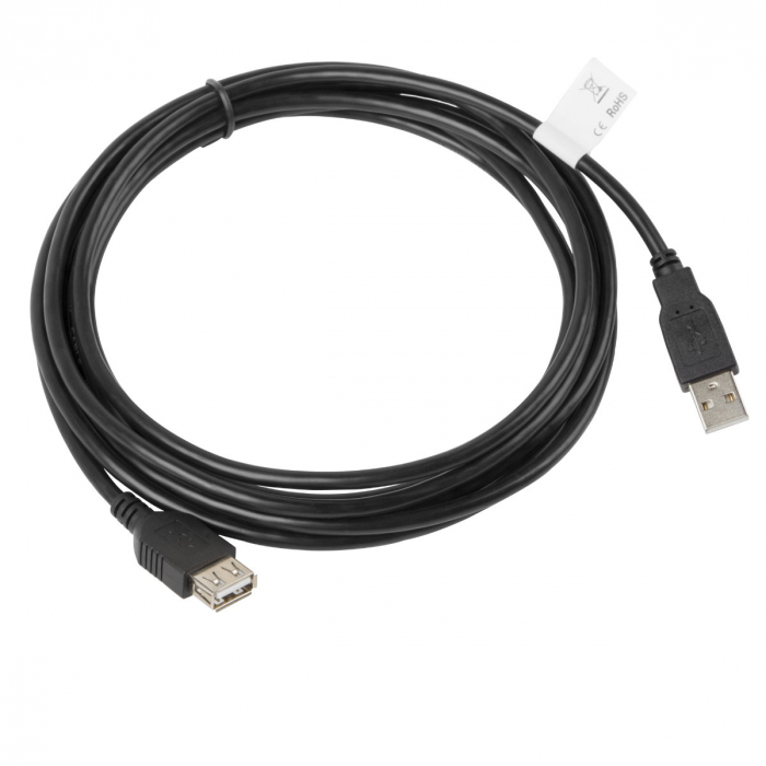 Cablu de date Lanberg, USB 2.0, 3m, Negru [6]