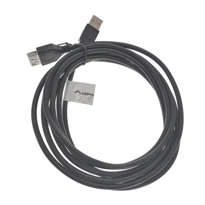 Cablu de date Lanberg, USB 2.0, 3m, Negru [3]
