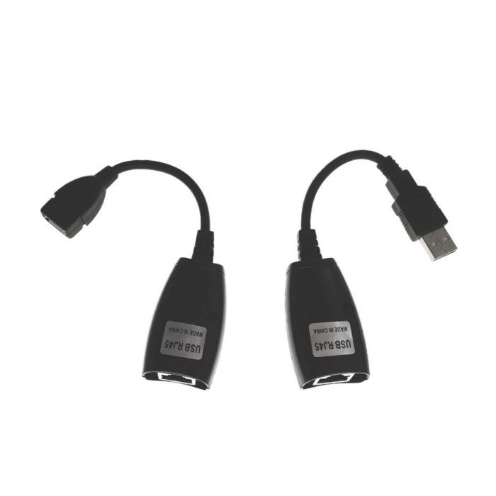 Cablu prelungitor USB -RJXT tata - mama, extensie cablu USB cu RJ45 Cat5 si Cat6 [3]