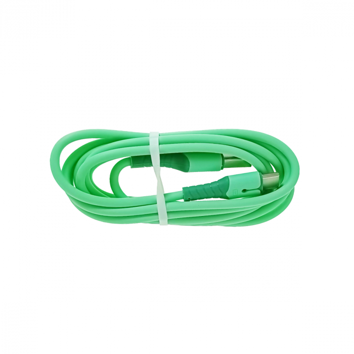Cablu premium de incarcare rapida, LED, USB 2.0 tata la USB tip C tata, Liquid Soft Rubber, 1.5m, 3A, verde [2]