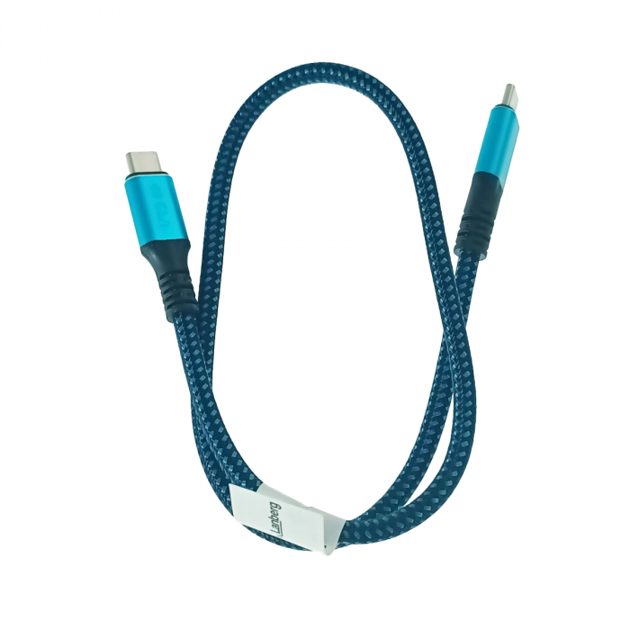 Cablu premium USB tip C v.4.0, tata-tata, 0.5m, Lanberg 43673, PD 100W, 5K@60HZ, 40Gbps, negru-albastru [3]