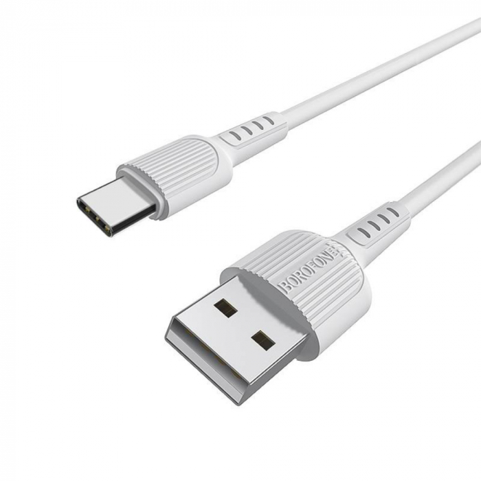 Cablu Date Micro Usb Borofone BX16 Easy 2A 1m, alb [3]