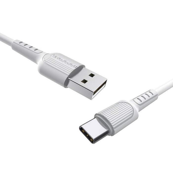 Cablu Date Micro Usb Borofone BX16 Easy 2A 1m, alb [2]