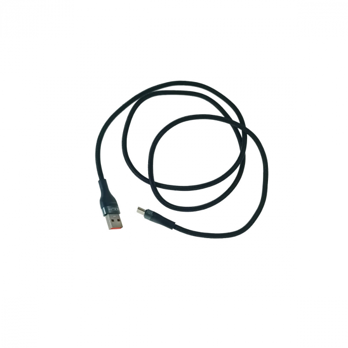 Cablu prevazut cu conectori USB tata si USB tip C, Jellico B16, 3.1A, lungime 1m, Negru [2]
