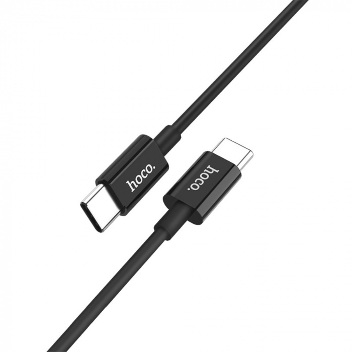 Cablu prevazut cu conectori USB tip C tata la USB tip C tata, Hoco X23 Skilled, 3A, lungime 1m, negru [4]