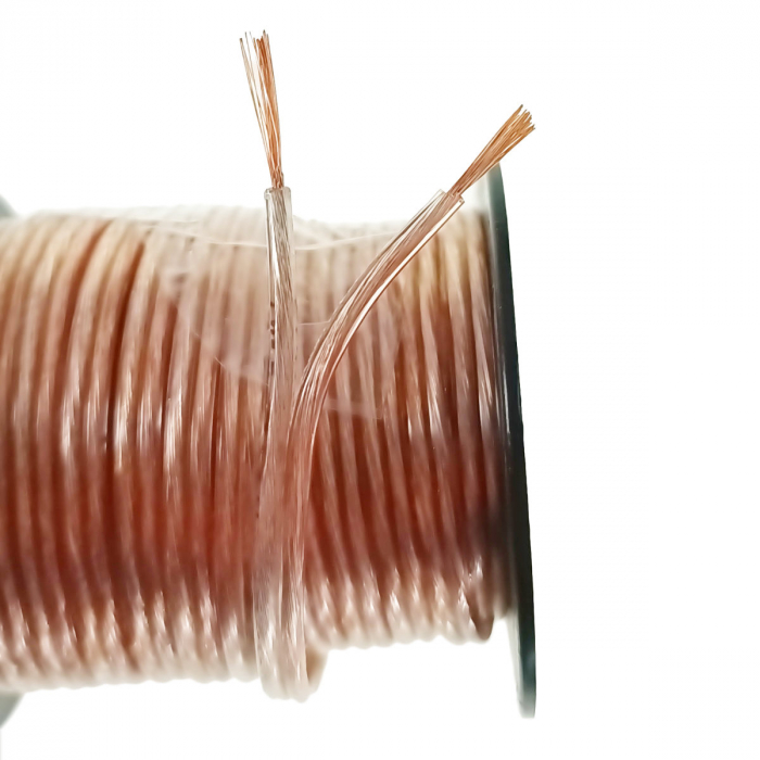 Cablu profesional audio pentru difuzoare, Blow 11960, 2x1,0mm, lungime 10m, transparent [2]