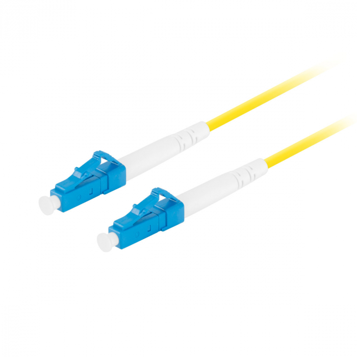 Cablu retea fibra optica cu lungime 1 m si conectori LC/UPC-LC/UPC, Lanberg Z43310, SM, SIMPLEX 3.0MM G657A1 LSZH, galben [2]