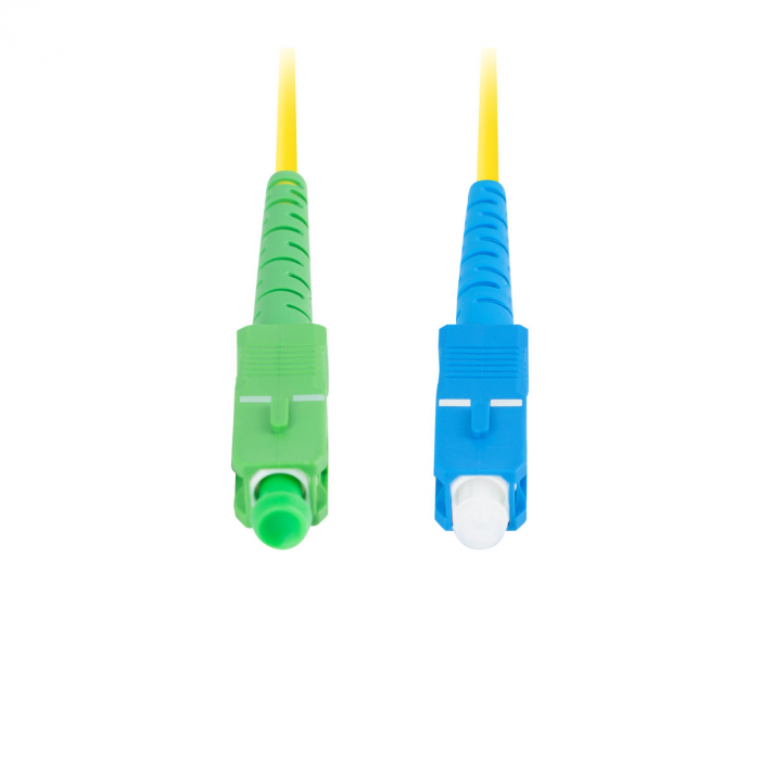 Cablu retea fibra optica cu lungime 1 m si conectori SC/APC-SC/UPC, Lanberg Z43068, SM, SIMPLEX 3.0MM G657A1 LSZH, galben [5]