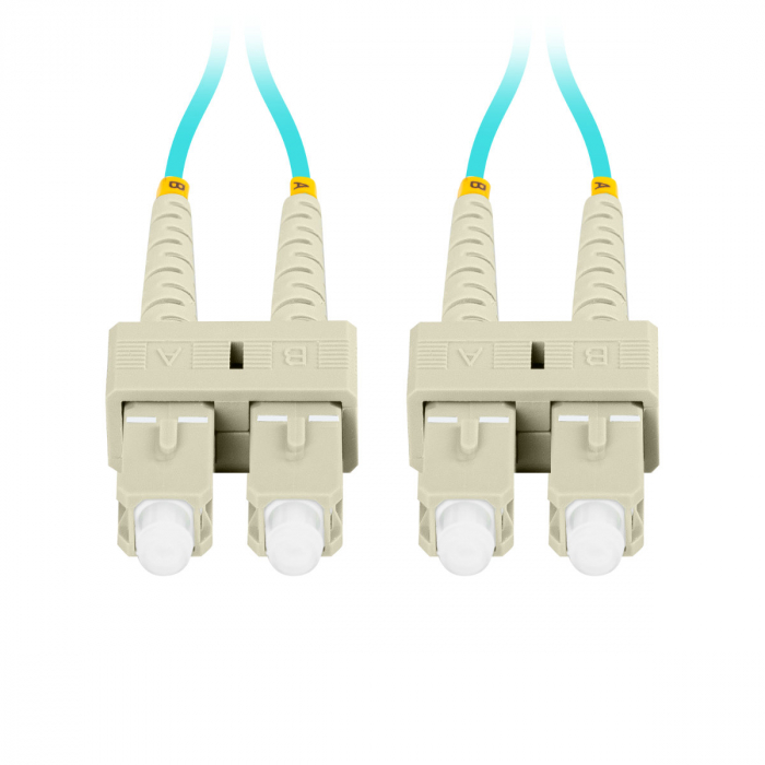 Cablu retea fibra optica cu lungime 1 m si conectori SC/UPC-SC/UPC, Lanberg Z43326, MM, DUPLEX 3.0MM OM3 50/125 LSZH, albastru [5]