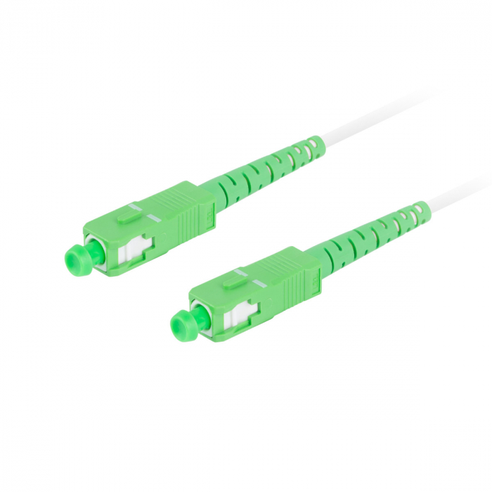 Cablu retea fibra optica cu lungime 10 m si conectori SC/APC-SC/APC, Lanberg Z43074, SM, SIMPLEX 3.0MM G657B3 LSZH, alb [4]