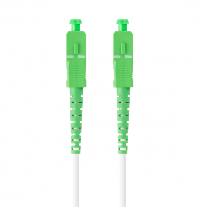 Cablu retea fibra optica cu lungime 2.5 m si conectori SC/APC-SC/APC, Lanberg Z43082, SM, SIMPLEX 3.0MM G657A2 LSZH, alb [1]
