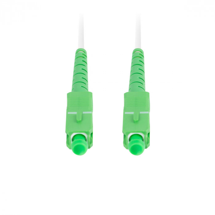 Cablu retea fibra optica cu lungime 2.5 m si conectori SC/APC-SC/APC, Lanberg Z43082, SM, SIMPLEX 3.0MM G657A2 LSZH, alb [5]
