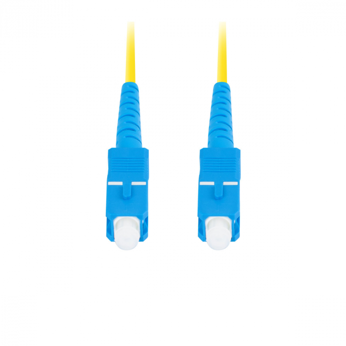 Cablu retea fibra optica cu lungime 2 m si conectori SC/UPC-SC/UPC, Lanberg Z43300, SM, SIMPLEX 3.0MM G657A1 LSZH, galben [5]