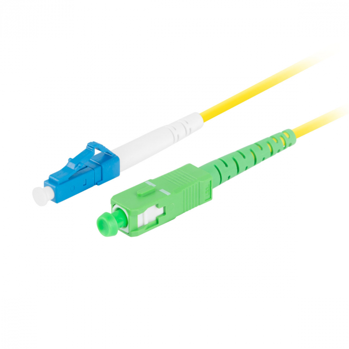 Cablu retea fibra optica cu lungime 3 m si conectori LC/UPC-SC/APC, Lanberg Z43304, SM, SIMPLEX 3.0MM G657A1 LSZH, galben [1]