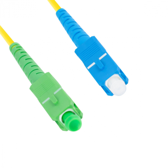 Cablu retea fibra optica cu lungime 5 m si conectori SC/APC-SC/UPC, Lanberg Z43071, SM, SIMPLEX 3.0MM G657A1 LSZH, galben [2]
