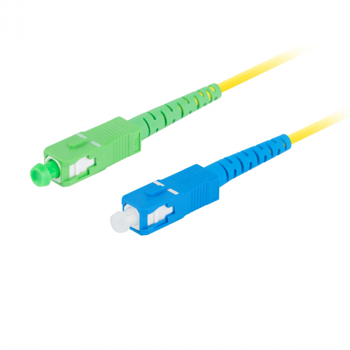 Cablu retea fibra optica cu lungime 5 m si conectori SC/APC-SC/UPC, Lanberg Z43071, SM, SIMPLEX 3.0MM G657A1 LSZH, galben [4]