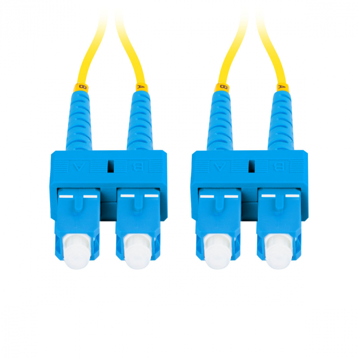 Cablu retea fibra optica cu lungime 5 m si conectori SC/UPC-SC/UPC, Lanberg Z43098, SM, DUPLEX 3.0MM G657A1 LSZH, galben [5]