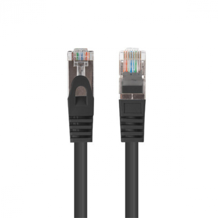 Cablu de retea, patchcord CAT6 FTP Lanberg, 2 X RJ45, lungime 3m, AWG26, 10Gb/s-250MHz, ethernet, negru [2]