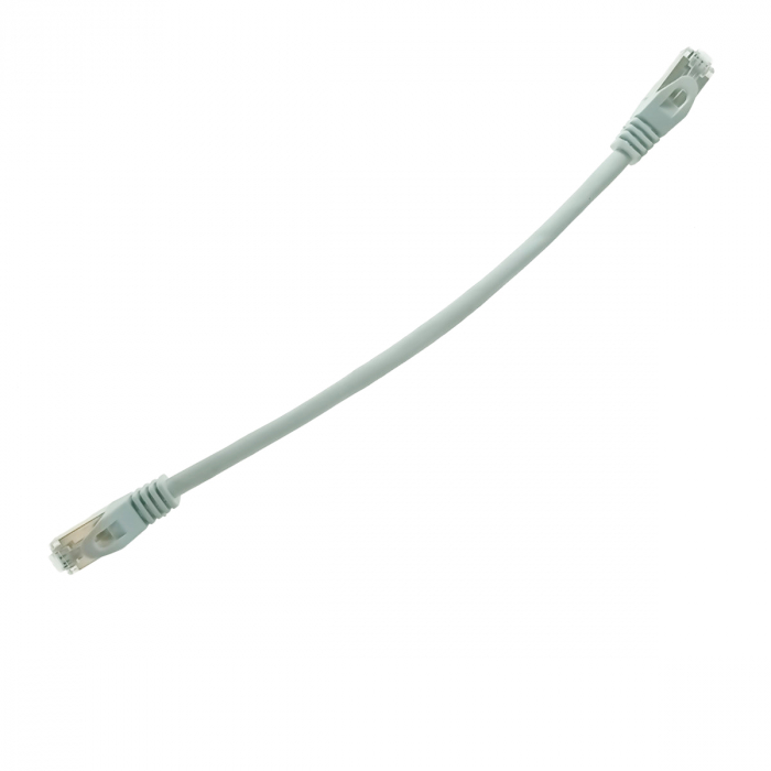 Cablu retea-patchcord CAT6 FTP, Lanberg 43612, 2 X RJ45, lungime 25cm, AWG26, 10Gb/s-250MHz, de legatura retea, ethernet, gri [4]